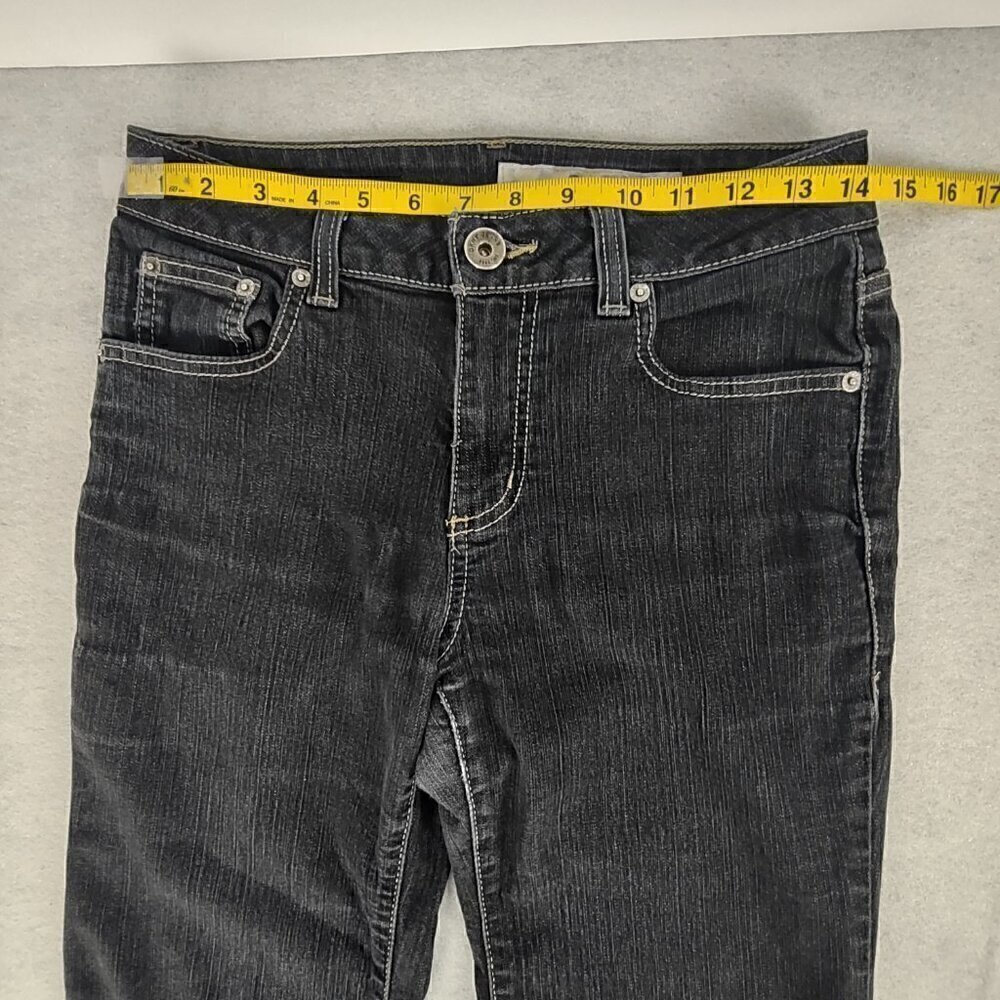 DKNY SOHO Women's Cotton Blend Five Pocket Wide Leg Blue Jeans Size 6S/C - Picture 5 of 11